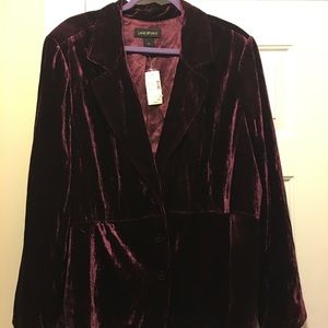 Velour-feel blazer